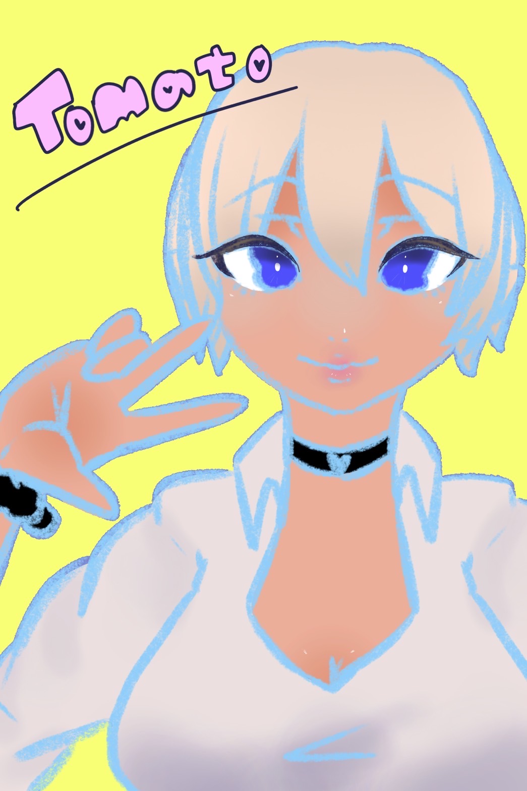 弥生氏に触発されて姉が描いてくれたイメリスちゃん. ギャルらしさとポップさが非常に良い